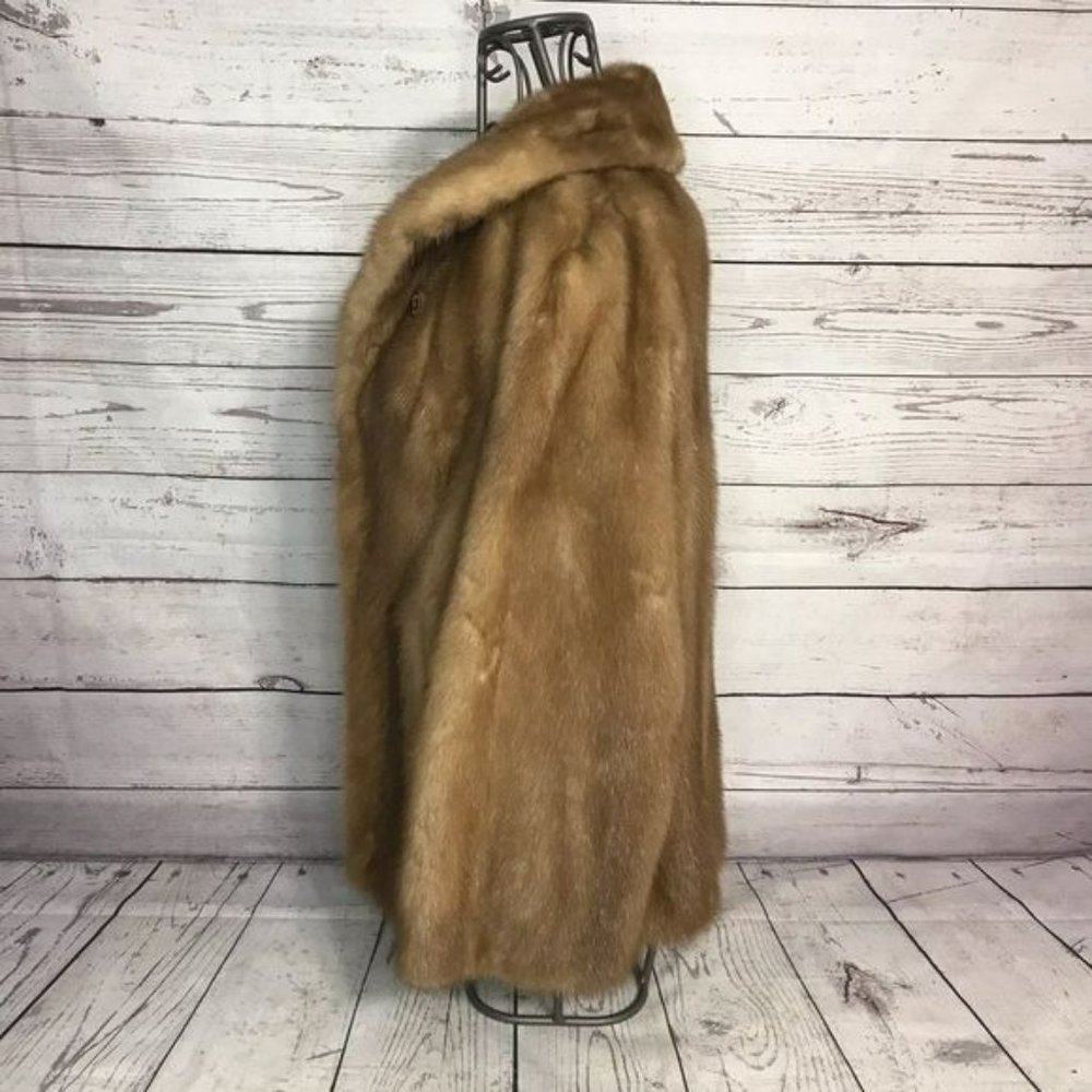 AJ Ugent Autumn Haze Emba Natural Brown Mink Coat - Picture 14 of 16